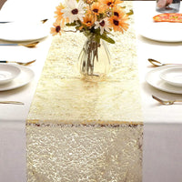 Chemin de Table Doré à Paillettes Métalliques