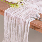 chemin table gaze blanc effet froisse