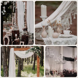 chemin table gaze blanc effet froisse