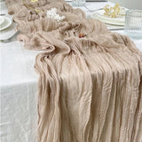 Chemin de Table en Gaze Semi-Transparente Sauge — Vert Sauge