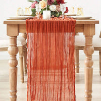 Chemin de Table en Gaze Semi-Transparente Sauge