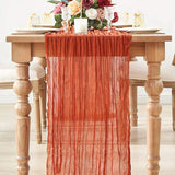 Chemin de Table en Gaze Semi-Transparente Sauge