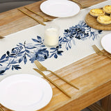 Chemin de Table en Lin avec Motif Floral