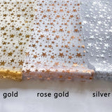 Chemin de Table Métallique à Étoiles Dorées