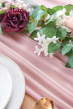 Chemin de Table en Mousseline de Soie Beige
