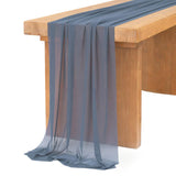 Chemin de Table en Mousseline de Soie Beige
