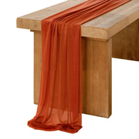Chemin de Table en Mousseline de Soie Beige