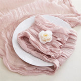 Chemin de Table Rose et Rustique en Voile