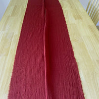 Chemin de Table Rouge Foncé en Coton