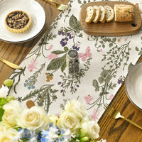 Chemin de Table en Tissu Imprimé Floral