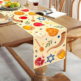 Chemin de Table en Tissu Motif Amusant et Convivial