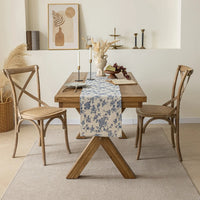 Chemin de Table en Tissu Motif Floral Style Rétro