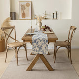 Chemin de Table en Tissu Motif Floral Style Rétro