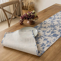Chemin de Table en Tissu Motif Floral Style Rétro