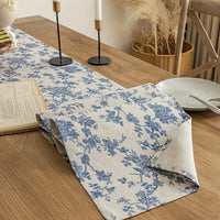 Chemin de Table en Tissu Motif Floral Style Rétro