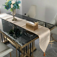 Chemin De Table In Tessuto Non Tessuto 5 Metri - Disco D'Oro Con Note Musicali Dorate
