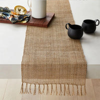 Chemin de Table en Toile de Jute Naturelle — Naturel