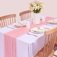 Chemin de Table Transparent Rose Poussiéreux — Rose Poussiéreux