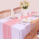 Chemin de Table Transparent Rose Poussiéreux — Rose Poussiéreux