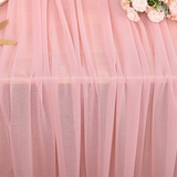 Chemin de Table Transparent Rose Poussiéreux