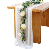 Chemin de Table Transparent Rose Poussiéreux