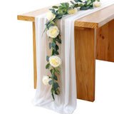 Chemin de Table Transparent Rose Poussiéreux