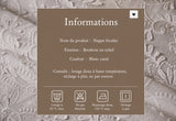 détail instructions entretien nappe brodée 