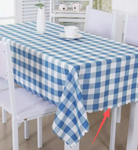 Nappe Bleu Rectangulaire Design à Carreaux