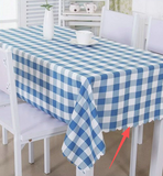 Nappe Bleu Rectangulaire Design à Carreaux
