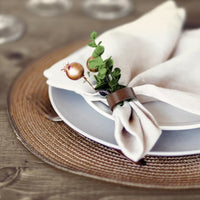 Lot de 12 Ronds de Serviette Rustiques en Bois