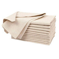 Serviette en lin et coton naturel — Blanc 40x40cm