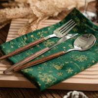 Lot de 4 Serviettes de Table avec Motifs de Noël