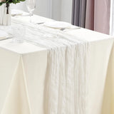 Chemin de table en gaze bohème — coloris Blanc