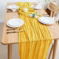 Chemin de table en gaze bohème — coloris Doré