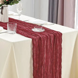 Chemin de table en gaze bohème — coloris Bordeaux