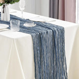 Chemin de table en gaze bohème — coloris Bleu Poudré