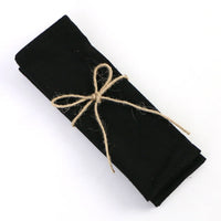 Lot de 6 serviettes en coton fêtes de fin d'année — coloris Noir