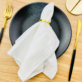 Lot de 6 serviettes en coton fêtes de fin d'année — coloris Blanc