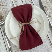 Lot de 6 serviettes en coton fêtes de fin d'année — coloris Bordeaux