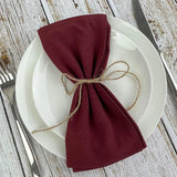 Lot de 6 serviettes en coton fêtes de fin d'année — coloris Bordeaux