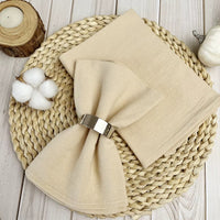Lot de 6 Serviettes de Table Beiges en Coton