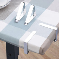 Lot de 8 Pinces à Nappe en Acier Inoxydable