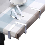 Lot de 8 Pinces à Nappe en Acier Inoxydable