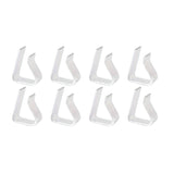 Lot de 8 Pinces à Nappe Transparentes et Discrètes sur fond blanc