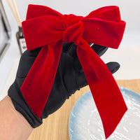 Lot de 8 Ronds de Serviette Nœuds Rouges de Noël