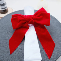 Lot de 8 Ronds de Serviette Rouges de Noël