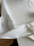 Zoom Matière Nappe Blanche Chic Brodée en Dentelle