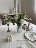 Nappe Blanche Chic Brodée en Dentelle