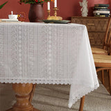 Nappe blanche chic et élégante en coton