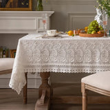 Nappe Blanche Luxueuse et Design en Dentelle